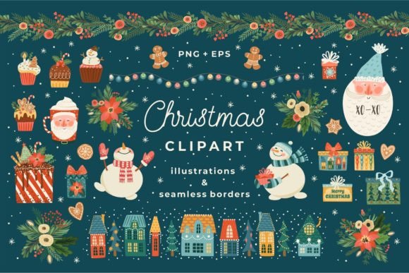 Christmas Clipart: A Festive Illustration for Creative Projects