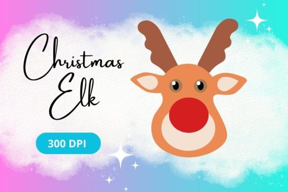 Christmas Elk Illustrations for Digital Product Creators