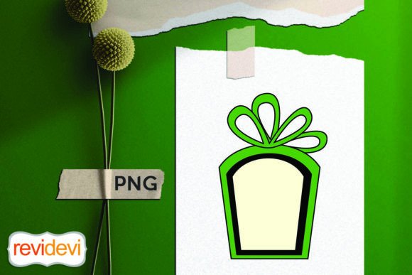 Christmas Green Gift Box Illustrations for Local Branding