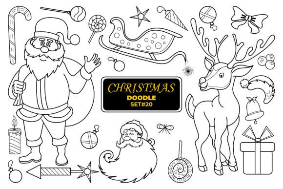 Christmas Hand Drawn Doodle, Set- 20: A Review for Digital Sellers