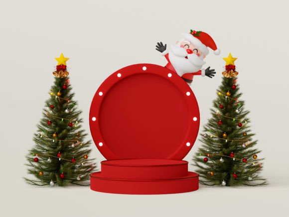 Christmas Podium for Product: Elevating Your Illustrations