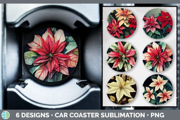 Christmas Poinsettia Car Coaster Subli Review