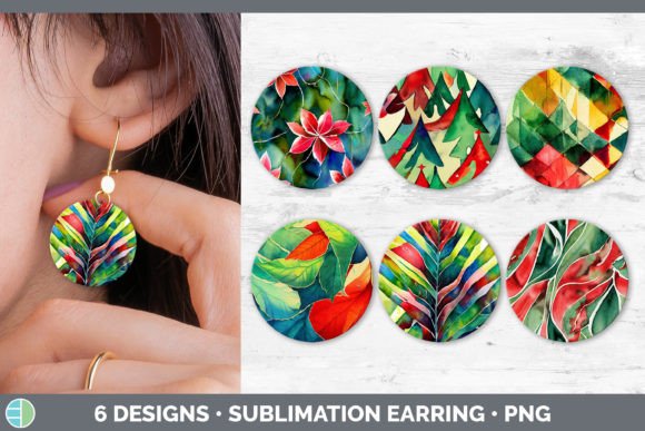 Christmas Round Earring Sublimation De: A Designer's Review of Illustrations