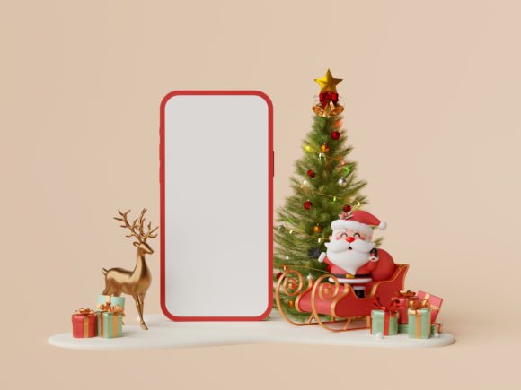 Christmas Shopping Online on Mobile: A Designer's Review of Modern Illustrations