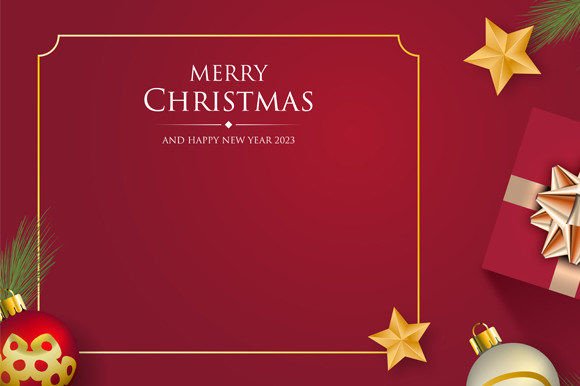 Flat Christmas Card Template Review for Illustrations