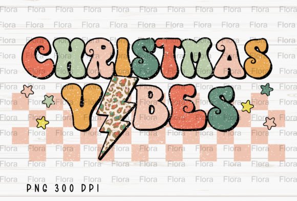 Retro Christmas Vibes Groovy Leopard PNG Illustrations