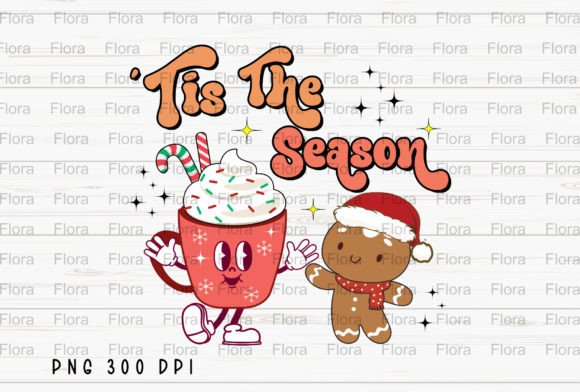 Tis the Season Christmas Gingerbread PNG Illustration